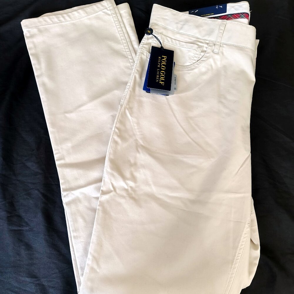 NWT $125 Mens Polo Ralph Lauren Size 34x34 Color Beige Golf Pants